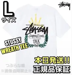 ラスト１着！！STUSSY Wreath Tee Lサイズ ホワイト 新品