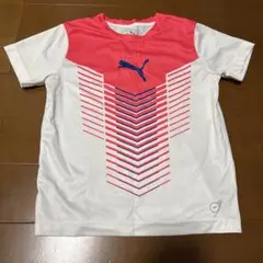 PUMA ドライ素材 シャツ 130サイズ ホワイト/ピンク