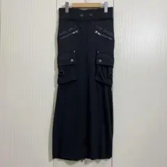 Y2K GHOST OF HARLEM ストレッチ バックジップ ロングスカート