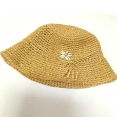 柔らか　折りたたみ　バケットハット　麦わら帽子　貝殻ポイント