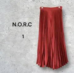 N.O.R.C プリーツロングスカート レッド
