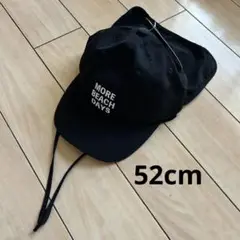 新品未使用タグ付き しまむら ロゴ刺繍 日除け キャップ 52cm