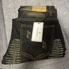 FOMANSH メンズデニムダメージウォッシュ加工