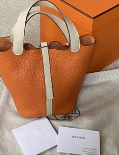 【希少】美品・HERMES ピコタンタッチ pm オレンジ