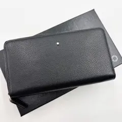 【極美品】モンブラン　MONTBLANC 長財布 ラウンドファスナー　シボ革