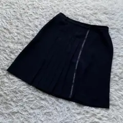 《良品》LANVIN SPORT フレアスカート ブラック 40 巻きスカート