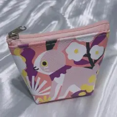 サタケシュンスケ うさぎ ポーチコレクション ウサギと花のデザインポーチ