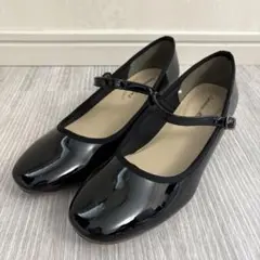 【超美品】サマンサモスモス エナメル ワンストラップパンプス ブラック L