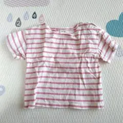 futafuta ピンクストライプ Tシャツ 90