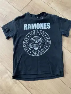H&M　RAMONES ロゴ Tシャツ 86 サイズ 黒