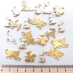 現品限り⭐B品⚠️動物パーツ.。.:*21個セット♡メタルパーツ