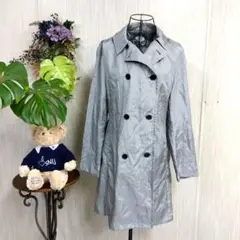 C.P.A. SIMPLE&NATURALシルバー ダブルブレスト トレンチXL