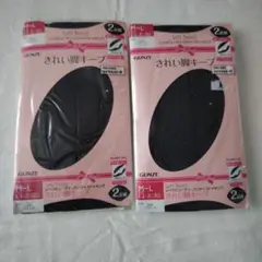 GUNZE きれい脚キープ M-L ブラック 2足組