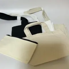 【新品】無地　キャンバス　フラット　トートバッグ　５点セット　ジャンク品