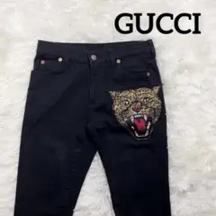 ✨希少✨ GUCCI グッチ パンサー 刺繍 デニム パンツ