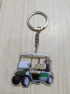 ゴルフカート アクリルキーホルダー　グリーン
