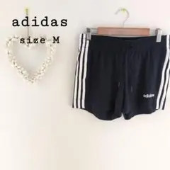 adidas ショートパンツ 三本ライン ダークブルー M