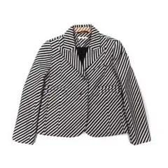 CARVEN テーラードジャケット 38 ホワイト ストライプ ハンガリー製