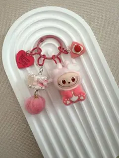 ラブブとケーキ付きストラップ