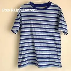 セール‼️Polo Ralph Lauren ストライプTシャツ 青　　L/G