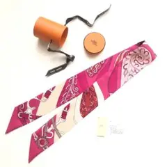 ●美品●エルメスHERMES ●ツイリー●可愛いピンク