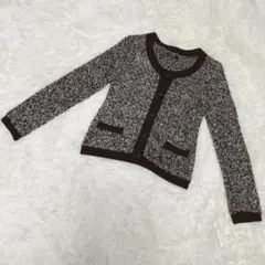 【美品】ロペ ROPE ノーカラー ツイード ジャケット