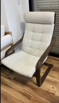 美品　IKEA 木製フレームチェア ベージュ