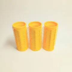 ナショナル カールン用カーラー3本セット 理美容室(ホットカーラー)黄(イエロー