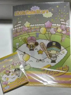 キキララ×阪神タイガース クリアファイル&メモ帳セット リトルツインスターズ