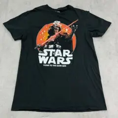 スターウォーズ　ダースベイダー　兜　武将　半袖　Tシャツ　古着　ブラック　黒　M