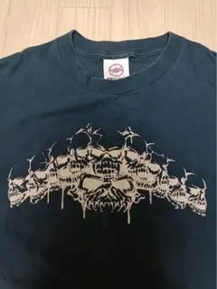 【L】90’S_RECON リーコンTシャツ黒_色落ちなし_染み込みスカル