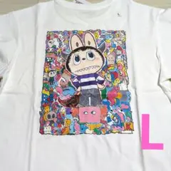 ユニクロ ポップマート モンスターズ　ラブブ labubu Tシャツ 白