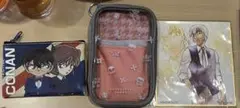 【3点セット】名探偵コナン ポーチ 色紙　くりあポーチ