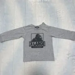 X-LARGE キッズ Tシャツ グレー ゴリラプリント
