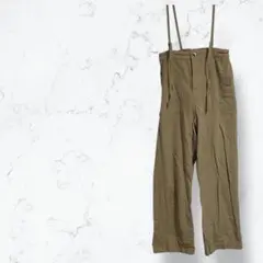(№1981)クティール ストラップパンツ ベージュ M 肩ひも調整可 春夏秋
