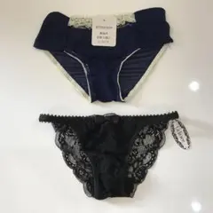 デザインショーツ　２枚セット　◯黒＆紺◯