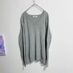 ヌージー　NUSY ニット　セーター　Ｖネック　シルク混　グレー