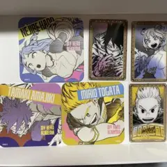 ヒロアカ 原画展 遠形ミリオ 天喰環 波動ねじれ 箔押しクリアカード コースター