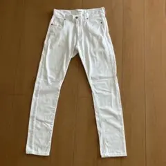 メンズ　ホワイト スリムフィット　デニム L 汚れあり