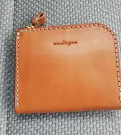 アナロジコ ヌメ革 lファスナー 美品