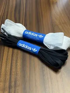 adidas シューレース ホワイト ブラック セット