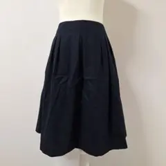 MACKINTOSH PHILOSOPHY フレア ひざ丈 スカート【S】紺