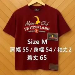Alpine Club SWITZERLAND Tシャツ M 赤 美品