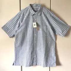 デッドストック　00s OLD UNIQLO　チェックシャツ　半袖シャツ XL