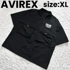 【美品】P.D.W AVIREX ベンチレーション システムシャツ ブラック 黒