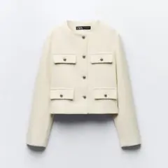 ZARA フラップ　クロップドジャケット