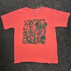 レジェンド　プリント　ピンク系　Tシャツ　古着　Lサイズ