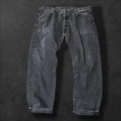 9389/リーバイス501ストレートブラックデニムジーンズ42x32