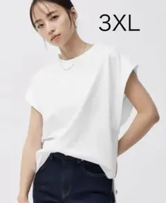 ！夏物お値下げ中！ 【美品】GUドライフレンチスリーブチュニック 3XL