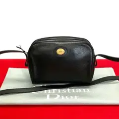 ほぼ未使用 クリスチャンディオール CD ロゴ レザー ミニ ショルダーバッグ